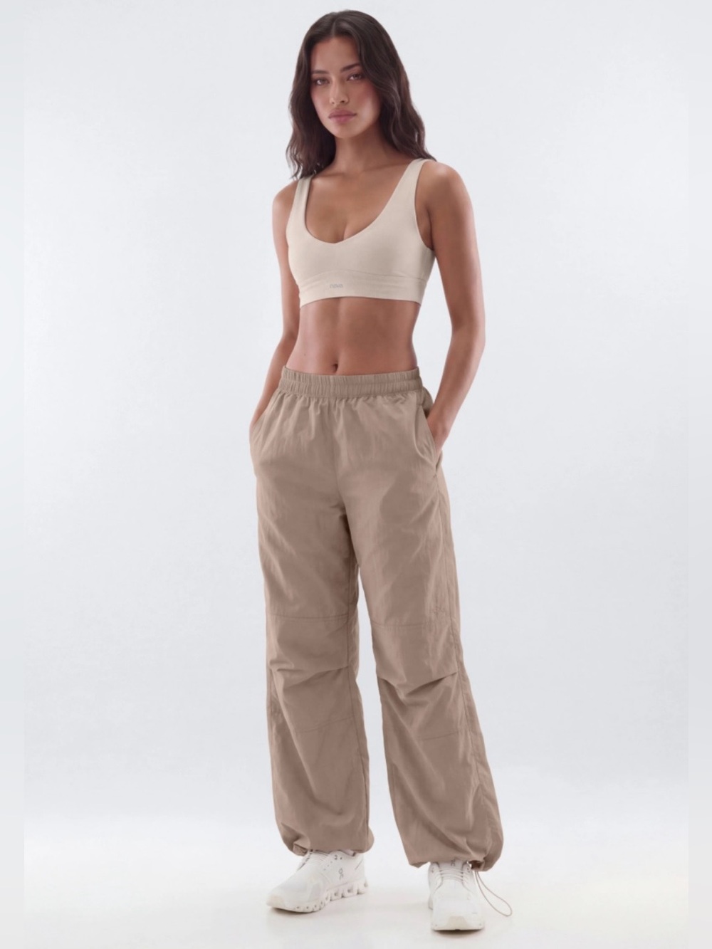 Abercrombie & Fitch Tan Nylon Track Pants